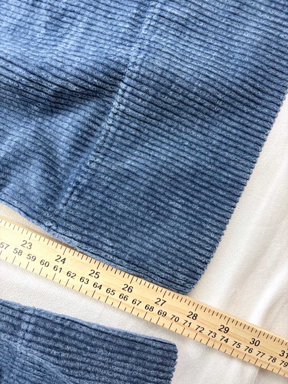 Pilcro Wide Leg Corduroy Flare Pants Blue Size M Elastic Waist OB2339307 - Picture 12 of 13